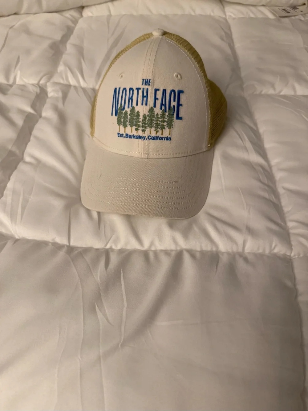 The North Face Cream Front with Tan Mesh Trucker Cap